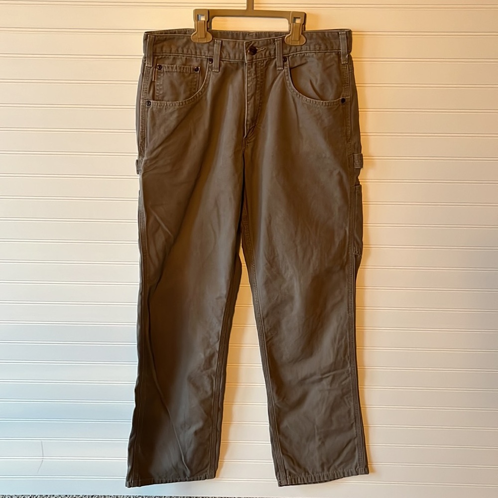 Carhartt Mens Loose Fit Tan Utility Work Pants 32x32